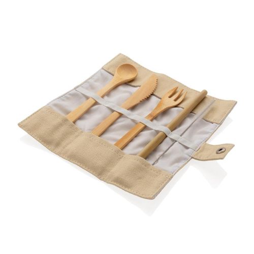 Bamboo cutlery set - Image 1